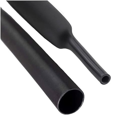 Kable Kontrol Heat Shrink Tube, Single Wall, 4:1 I.D. Shrink Ratio, Black, 4 ft HS404